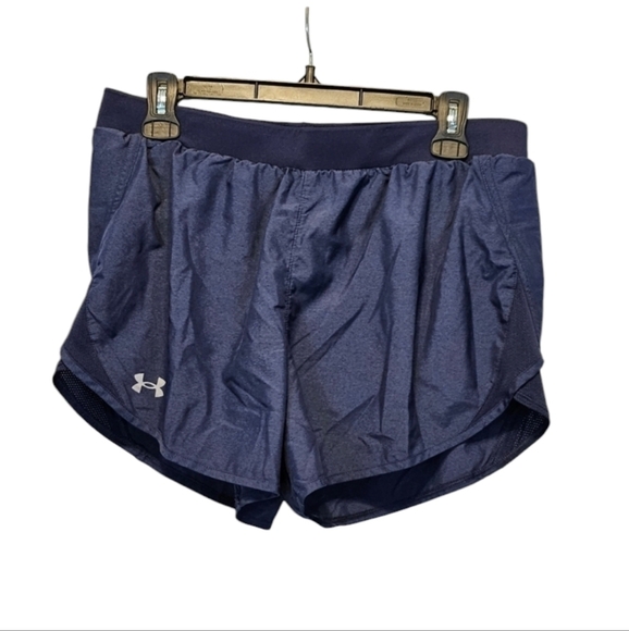 Under Armour Navy Blue Loose Heatgear Athletic Running Shorts Size L - Picture 1 of 7